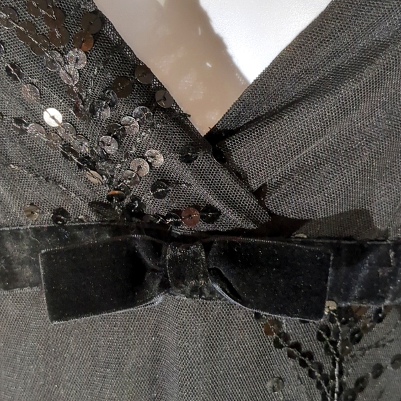 Forever 21 Black Sequin Holiday Dress Size L NWOT - Picture 4 of 11